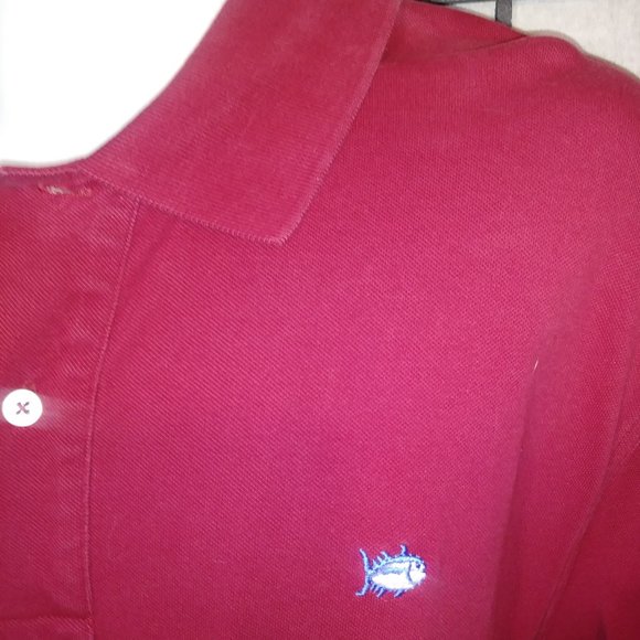 Southern Tides Skipjack polo XL Burgundy - Picture 3 of 4